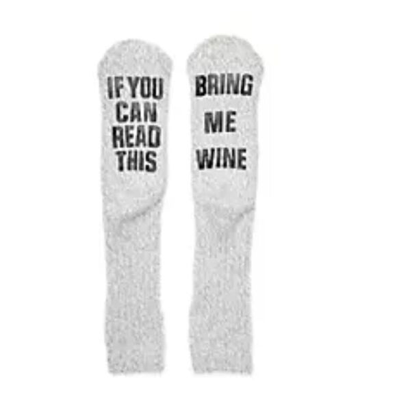 NEW WITH TAGS New Directions If You Can Read This Wine Socks size 9-11 - Picture 2 of 6